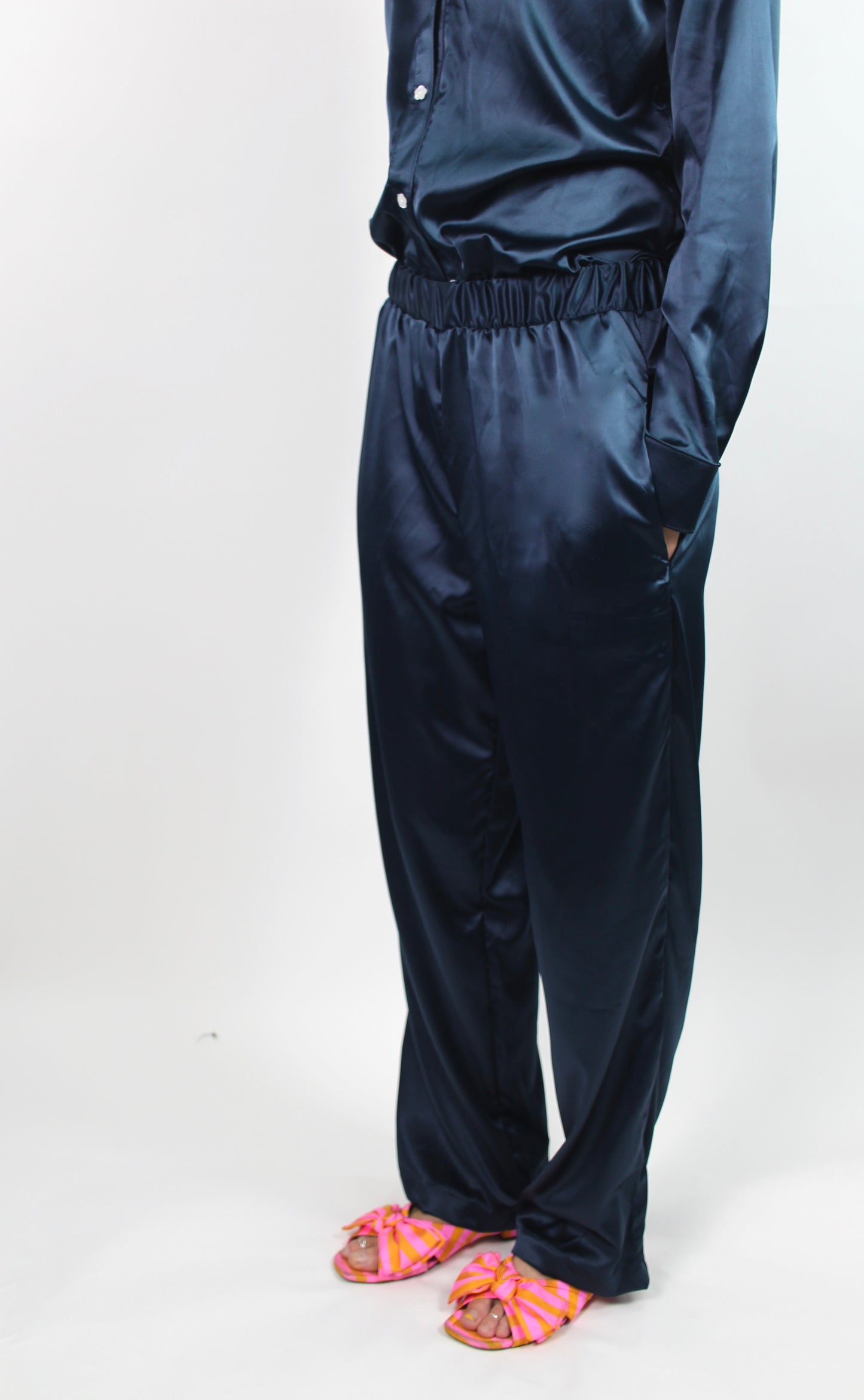 Navy Luster Bottoms