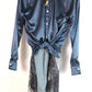 Navy Luster Top